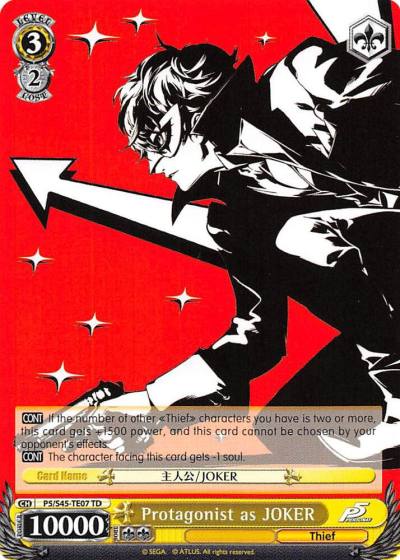 Protagonist as JOKER P5/S45-TE07 TD Persona 5 Card