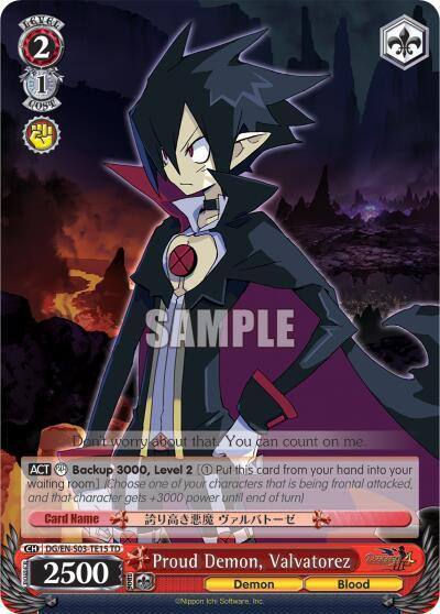 Proud Demon Valvatorez DG/EN-S03-TE15 TD Disgaea Card