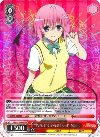 Pure and Sweet Girl Momo RRR TL/W37-TE13R RRR To Loveru Darkness 2nd Card