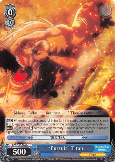 Pursuit Titan A AOT/S50-E088a U Attack on Titan Vol. 2 Card
