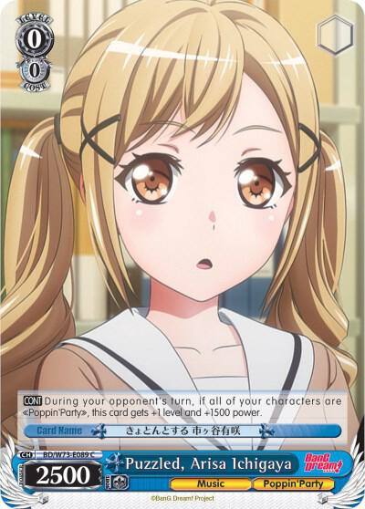 Puzzled Arisa Ichigaya BD/W73-E089 C BanG Dream! Vol.2 Card