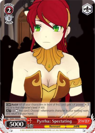 Pyrrha Spectating RWBY/WX03-T10 TD RWBY Card