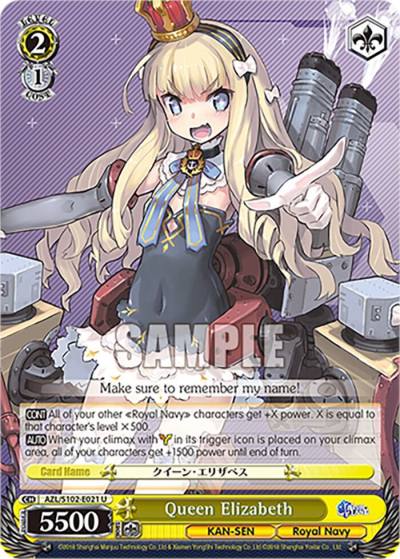 Queen Elizabeth AZL/S102-E021 U Azur Lane Card