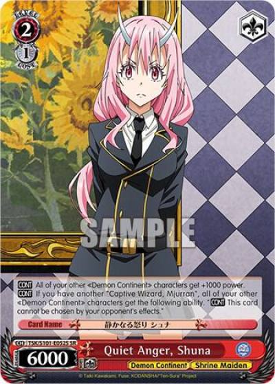 Quiet Anger Shuna SR TSK/S101-E052S SR That Time I Got Reincarnated as a Slime Vol.3 Card