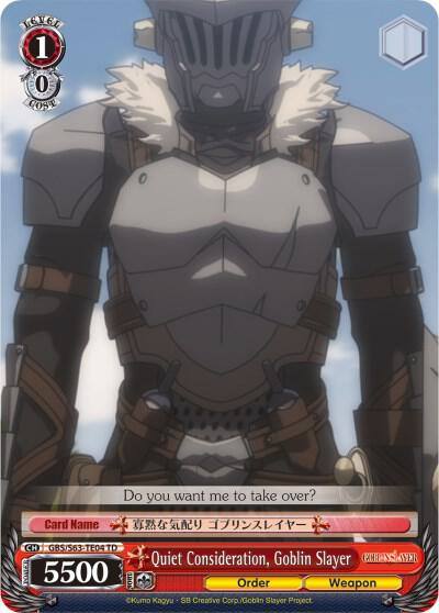 Quiet Consideration Goblin Slayer GBS/S63-TE04 TD Goblin Slayer Card