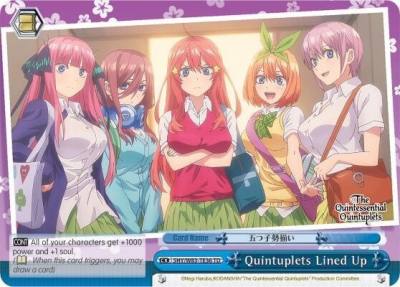 Quintuplets Lined Up Blue 5HY/W83-TE36 TD The Quintessential Quintuplets Card