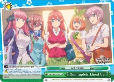 Quintuplets Lined Up Green 5HY W83 TE42 5HY/W83-TE42 TD The Quintessential Quintuplets Card