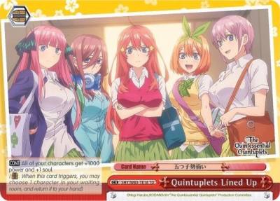 Quintuplets Lined Up Red 5HY/W83-TE18 TD The Quintessential Quintuplets Card