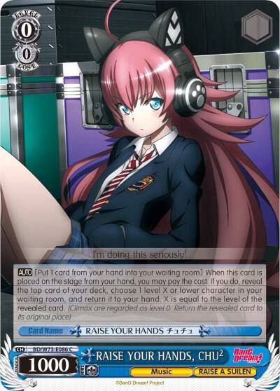 RAISE YOUR HANDS CHU BD/W73-E086 C BanG Dream! Vol.2 Card