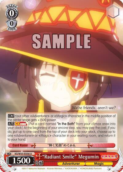 Radiant Smile Megumin KS/W55-E056 U KonoSuba 2 Card