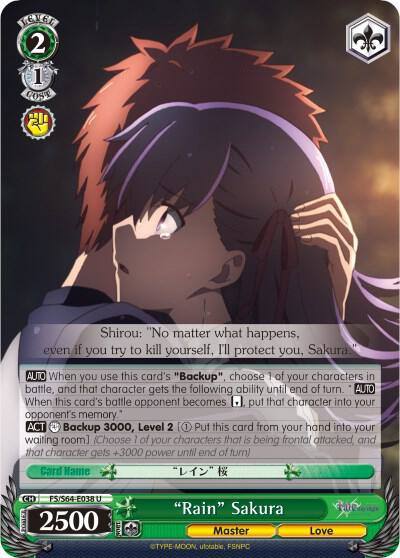 Rain Sakura FS/S64-E038 U Fate/stay night [Heaven’s Feel] Card