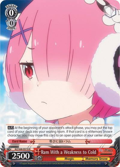 Ram With a Weakness to Cold RZ/S68-E019 R Re:ZERO Memory Snow Card