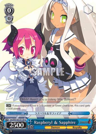 Raspberyl and Sapphire DG/EN-S03-E139 U Disgaea Card