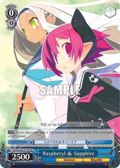 Raspberyl and Sapphire SR DG/EN-S03-E139S SR Disgaea Card