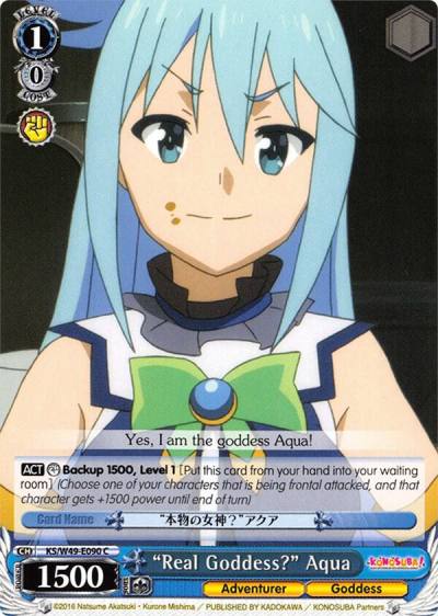 Real Goddess Aqua KS/W49-E090 C KonoSuba Card