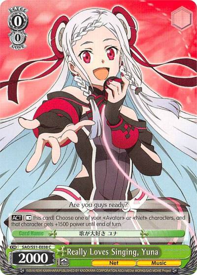 Really Loves Singing Yuna SAO/S51-E038 C Sword Art Online The Movie: -Ordinal Scale- Card