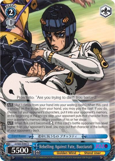 Rebelling Against Fate Bucciarati JJ/S66-E086 U JoJo's Bizarre Adventure: Golden Wind Card