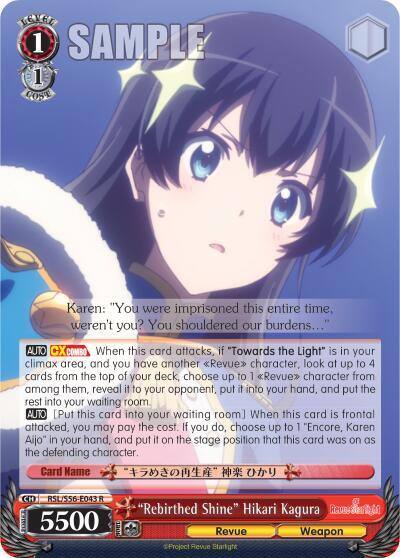 Rebirthed Shine Hikari Kagura RSL/S56-E043 R Revue Starlight Card