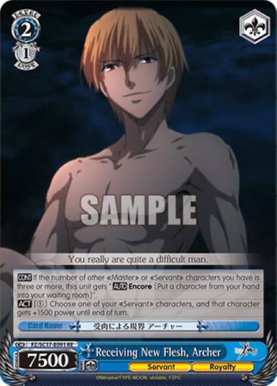 Receiving New Flesh Archer FZ/SC17-E091 RE Fate/Zero Chronicle Set Card