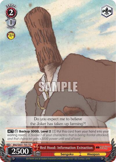 Red Hood Information Extraction BNJ/SX01-T05 TD Batman Ninja Card