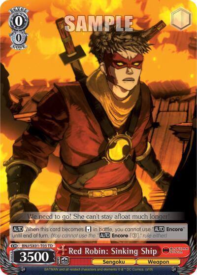 Red Robin Sinking Ship BNJ/SX01-T03 TD Batman Ninja Card