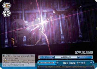Red Rose Sword RRR SAO/S65-E097R RRR Sword Art Online -Alicization- Card