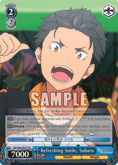 Refreshing Smile Subaru RZ/S46-TE37 TD Re:ZERO Card