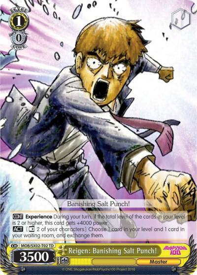 Reigen Banishing Salt Punch MOB/SX02-T02 TD Mob Psycho 100 Card