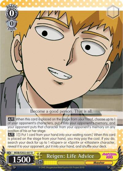 Reigen Life Advice MOB/SX02-007 R Mob Psycho 100 Card
