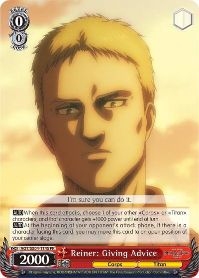 Reiner Giving Advice Foil AOT/SX04-114S PR Attack On Titan: Final Season Card