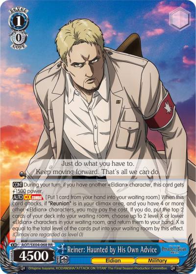 Reiner Haunted by His Own Advice AOT/SX04-068 RR Attack On Titan: Final Season Card