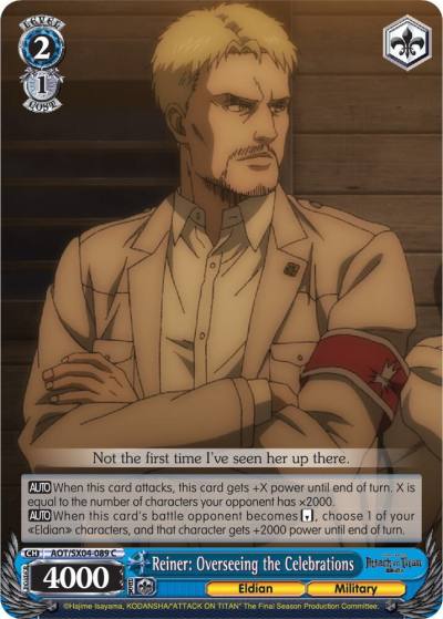 Reiner Overseeing the Celebrations AOT/SX04-089 C Attack On Titan: Final Season Card