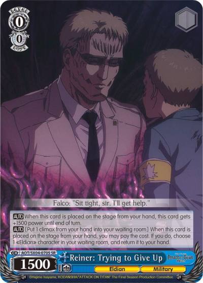 Reiner Trying to Give Up SR AOT/SX04-070S SR Attack On Titan: Final Season Card