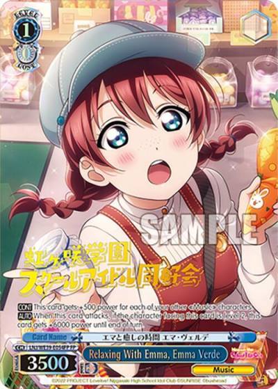 Relaxing With Emma Emma Verde FP LNJ/WE39-E054FP FP Love Live! School Idol Festival Series 10th Anniversary Premium Booster Card