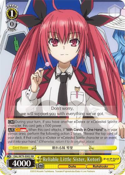 Reliable Little Sister Kotori DAL/W79-E002 RR Date A Live Card