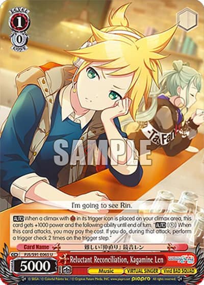 Reluctant Reconciliation, Kagamine Len PJS/S91-E065 U HATSUNE MIKU: COLORFUL STAGE! Weiss Schwarz card