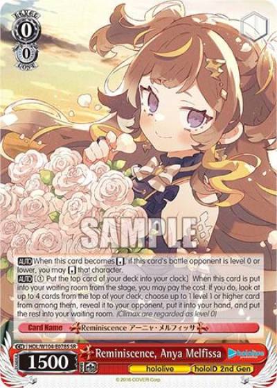 Reminiscence Anya Melfissa SR HOL/W104-E078S SR hololive production Vol.2 Card