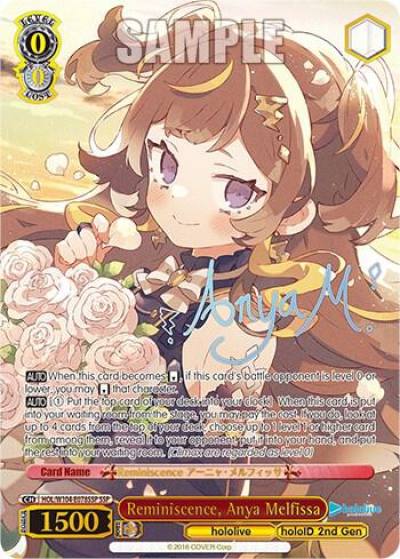 Reminiscence Anya Melfissa SSP HOL/W104-E078S SSP hololive production Vol.2 Card