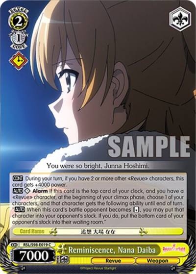 Reminiscence Nana Daiba RSL/S98-E019 C Revue Starlight The Movie Card