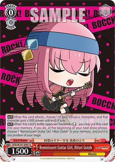 Reminiscent Guitar Girl Hitori Gotoh BTR/W107-E081 U BOCCHI THE ROCK! Card
