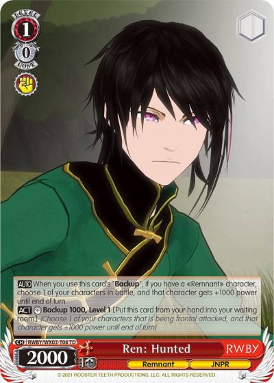 Ren Hunted RWBY/WX03-T08 TD RWBY Card