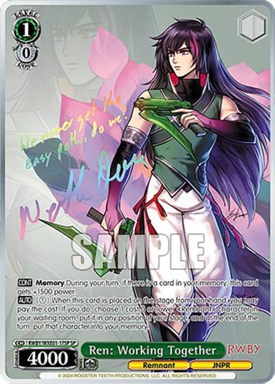 Ren Working Together SP RWBY/WXE01-17SP SP RWBY Premium Booster Card