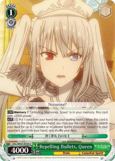 Repelling Bullets Queen DAL/WE33-E036 U Date A Bullet Card