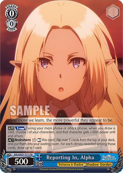 Reporting In Alpha EIS/SX07-T11 The Eminence in Shadow Card