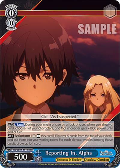 Reporting In Alpha RRR EIS/SX07-T11R The Eminence in Shadow Card