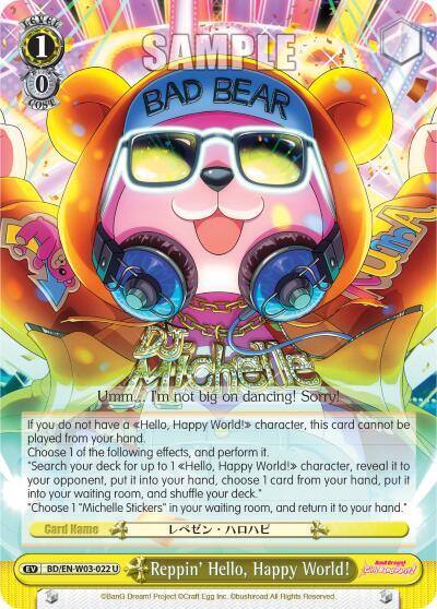Reppin Hello Happy World BD/EN-W03-022 U BanG Dream! Girls Band Party! MULTI LIVE Card