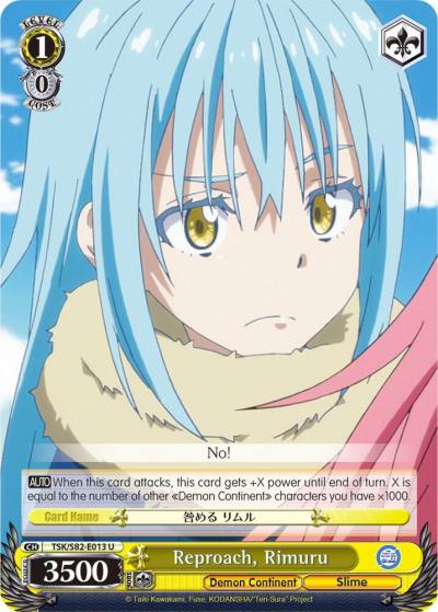 Reproach Rimuru TSK/S82-E013 U That Time I Got Reincarnated as a Slime Vol.2 Card