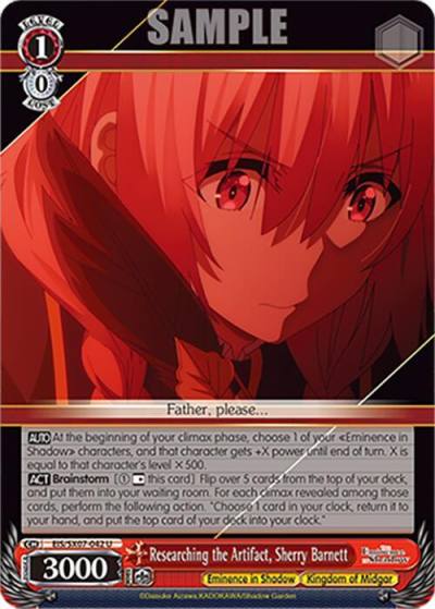 Researching the Artifact Sherry Barnett EIS/SX07-042 The Eminence in Shadow Card
