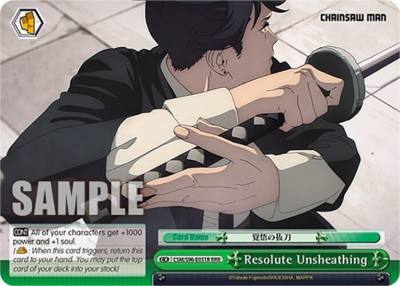 Resolute Unsheathing RRR CSM/S96-E051R RRR Chainsaw Man Card