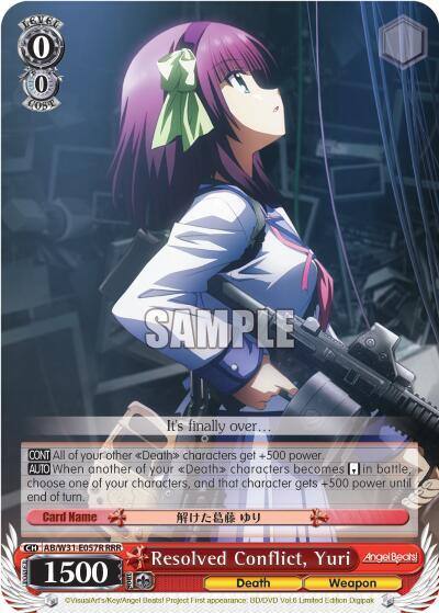 Resolved Conflict Yuri RRR AB/W31-E057R RRR Angel Beats! Re:Edit Card